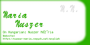 maria nuszer business card